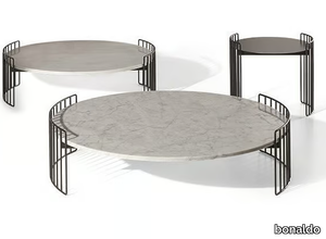 HARPE - Low round marble coffee table _ Bonaldo