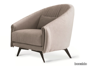 SADDLE ARMCHAIR - Fabric armchair with removable cover with armrests _ Bonaldo