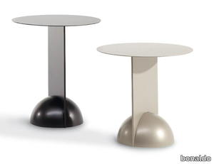 COMBINATION - Round painted metal coffee table _ Bonaldo