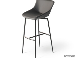 ARTIKA TOO - High leather stool with footrest _ Bonaldo