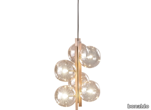 BON TON - Crystal and metal pendant lamp _ Bonaldo