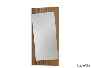 MUSA - Rectangular wall-mounted walnut mirror _ Bonaldo