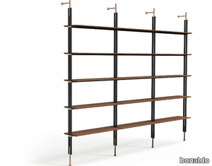 ROLL - Wall-mounted sectional wooden bookcase _ Bonaldo