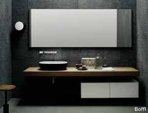 FLYER - Contemporary style wooden washbasin countertop _ Boffi