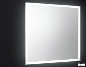 SP14 - Square wall-mounted mirror with integrated lighting _ Boffi