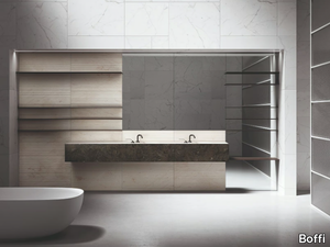 UPPER UNITS - Double vanity unit with mirror _ Boffi