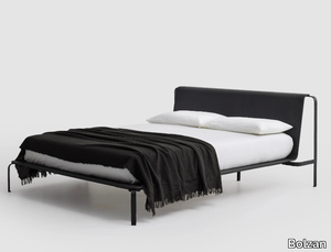 BEND-E WOOD - Double bed with wooden headboard _ Bolzan