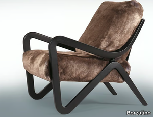TAYLOR - Fur armchair with armrests _ Borzalino