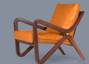TAYLOR - Leather armchair with armrests _ Borzalino