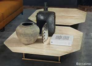 ALEX - Low octagonal marble coffee table _ Borzalino