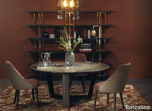 B140 - Round marble table with Lazy Susan _ Borzalino