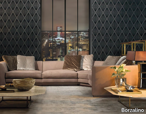 FRANKLIN - Sectional curved leather sofa _ Borzalino