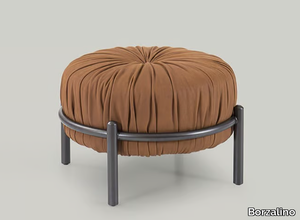 BONBON - Upholstered round leather pouf _ Borzalino