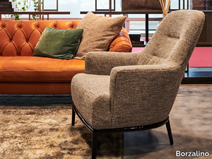 ESME - Fabric armchair with armrests _ Borzalino