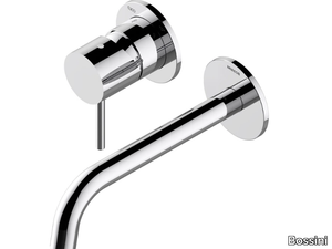 TEO - Wall-mounted chromed brass washbasin mixer _ Bossini