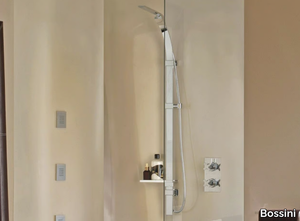 FLAT ONE - Shower wallbar with hand shower with hose _ Bossini