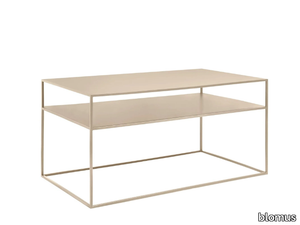 FERA - Powder coated steel coffee table with storage space _ blomus