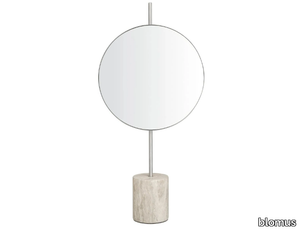 LAMURA - Countertop round marble shaving mirror _ blomus