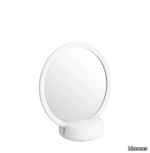 SONO - Countertop round ceramic shaving mirror _ blomus