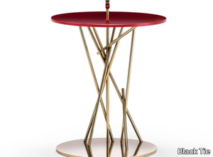 TAO - Stainless steel and glass high side table _ Black Tie