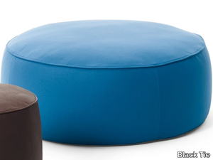 RONDÒ - Round fabric pouf _ Black Tie