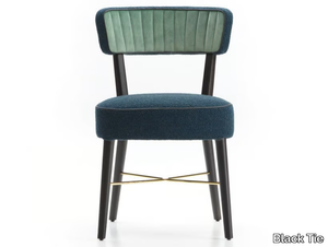ELENA SOFIA - Fabric and beech chair _ Black Tie