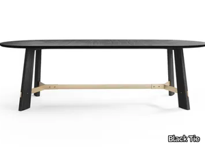 EDISON - Oval ash table _ Black Tie