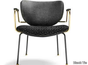 KALIDA LOUNGE - Fabric chair with armrests _ Black Tie