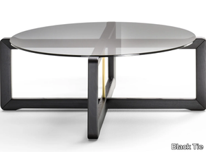 MANOLO - Low ash and glass coffee table _ Black Tie