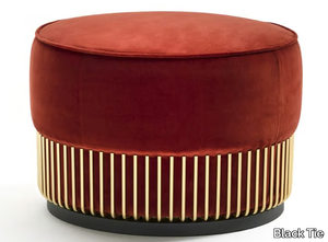 NOAH - Round fabric pouf _ Black Tie