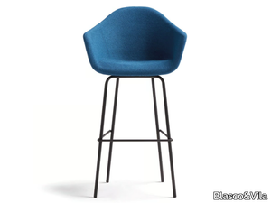 NOMAD - High fabric stool with footrest _ Blasco&Vila