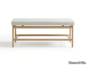 REM - Upholstered fabric bench with footrest _ Blasco&Vila