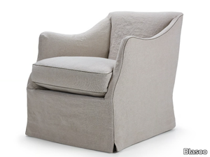 MARK - Velvet armchair with armrests _ Blasco