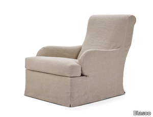 RALPH - Linen armchair with armrests _ Blasco