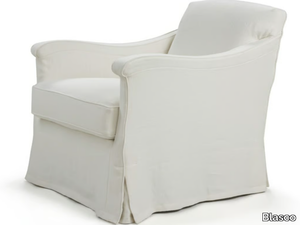 ANTOINE - Linen armchair with armrests _ Blasco