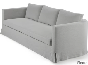 DEAN - 3 seater linen sofa with castors _ Blasco