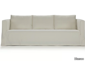 FRANK - 3 seater chenille sofa with castors _ Blasco