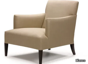 LOBBY - Linen armchair with armrests _ Blasco