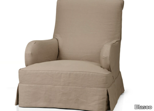 JULIETTE - Linen armchair with armrests _ Blasco