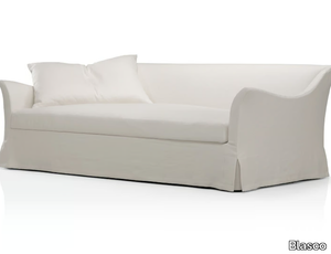 ODÉON - 4 seater linen sofa with castors _ Blasco