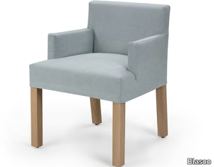 PAULINE - Linen chair with armrests _ Blasco