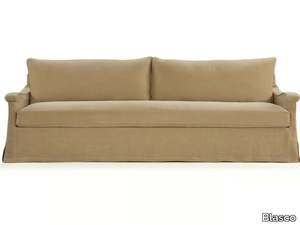 RIVOLI - 3 seater linen sofa with castors _ Blasco