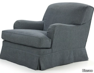 SCOTT - Linen armchair with armrests _ Blasco