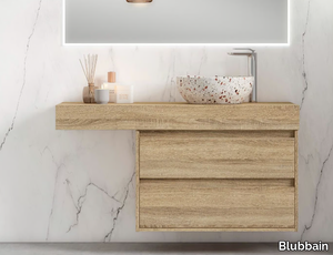SET AFRICA + COVELA - Wall-mounted vanity unit with drawers _ Blubbain