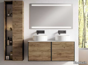 SET CORFU - Double wall-mounted vanity unit with drawers _ Blubbain