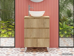 SOHO 01 - Single floor-standing vanity unit with drawers _ Blubbain