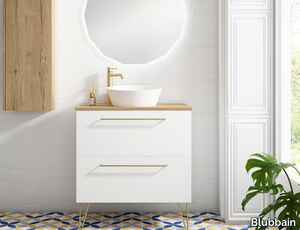 TWIST 02 - Wooden vanity unit with drawers _ Blubbain