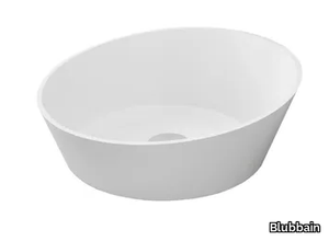 DUNAS - Oval countertop Solid Surface washbasin _ Blubbain