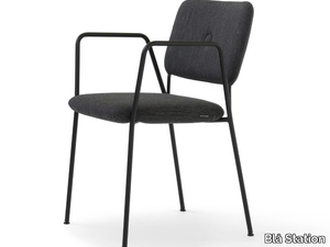 DUNDRA 4 - Stackable fabric chair with armrests _ Blå Station