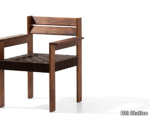 MOMANG - Solid wood armchair with armrests _ Blå Station